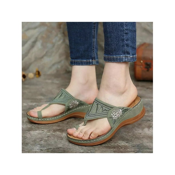 Details about Women Flower Embroidery Comfortable Casual Sandals Details about Women Flower Embroidery Comfortable Casual Sandals